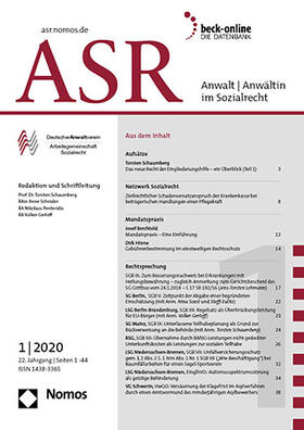 ASR - Anwalt / Anwältin im Sozialrecht | Nomos | Zeitschrift | sack.de