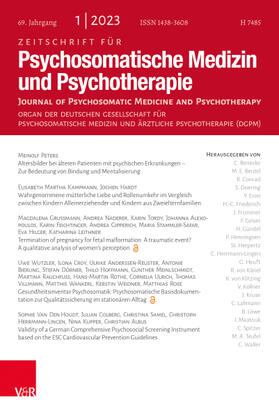 Zeitschrift für Psychosomatische Medizin und Psychotherapie | Vandenhoeck & Ruprecht | Zeitschrift | sack.de