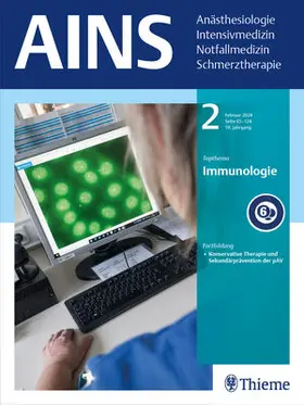  AINS - Anästhesiologie, Intensivmedizin, Notfallmedizin, Schmerztherapie | Zeitschrift |  Sack Fachmedien