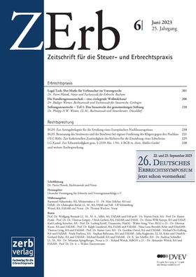  ZErb - Zeitschrift für die Steuer- und Erbrechtspraxis | Zeitschrift |  Sack Fachmedien