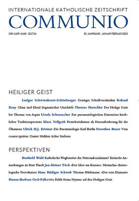 Schriftleitung: Jan-Heiner Tück, Tobias Mayer |  Communio | Zeitschrift |  Sack Fachmedien