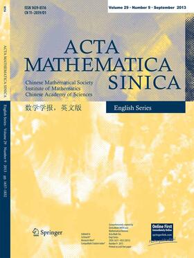  Acta Mathematica Sinica, English Series | Zeitschrift |  Sack Fachmedien