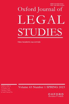  Oxford Journal of Legal Studies | Zeitschrift |  Sack Fachmedien