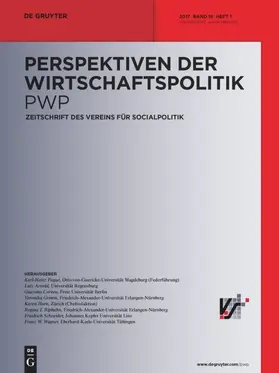 Editor-in-Chief: Paqué, Karl-Heinz / Hrsg. v. Arnold, Lutz / Corneo, Giacomo / Grimm, Veronika / Horn, Karen / Schneider, Friedrich / Wagner, Franz |  Perspektiven der Wirtschaftspolitik | Zeitschrift |  Sack Fachmedien