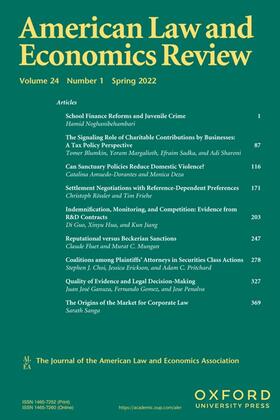 American Law and Economics Review | Oxford University Press | Zeitschrift | sack.de