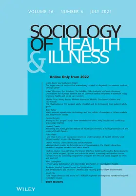  Sociology of Health & Illness | Zeitschrift |  Sack Fachmedien