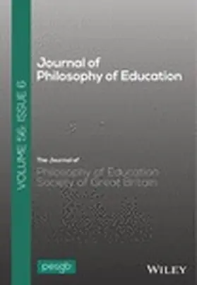  Journal of Philosophy of Education | Zeitschrift |  Sack Fachmedien