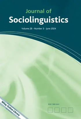  Journal of Sociolinguistics | Zeitschrift |  Sack Fachmedien