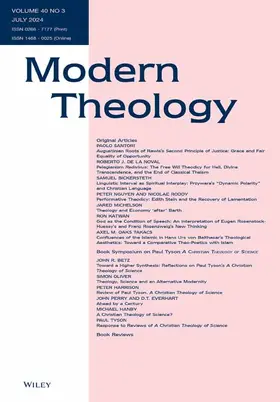  Modern Theology | Zeitschrift |  Sack Fachmedien