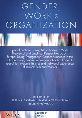  Gender, Work & Organization | Zeitschrift |  Sack Fachmedien