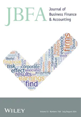  Journal of Business Finance & Accounting | Zeitschrift |  Sack Fachmedien