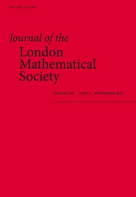  Journal of the London Mathematical Society | Zeitschrift |  Sack Fachmedien