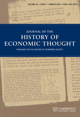  Journal of the History of Economic Thought | Zeitschrift |  Sack Fachmedien