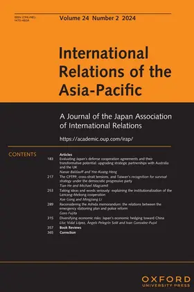  International Relations of the Asia-Pacific | Zeitschrift |  Sack Fachmedien