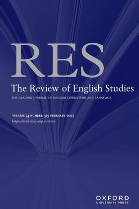  The Review of English Studies | Zeitschrift |  Sack Fachmedien