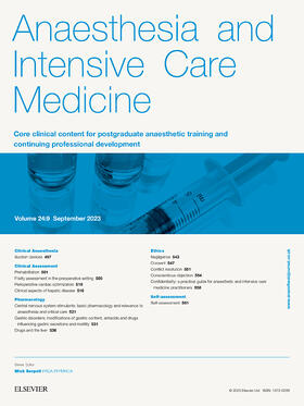 Anaesthesia and Intensive Care Medicine | Elsevier | Zeitschrift | sack.de