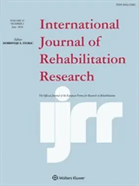  International Journal of Rehabilitation Research | Zeitschrift |  Sack Fachmedien