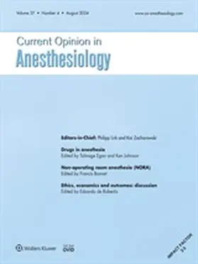  Current Opinion in Anesthesiology | Zeitschrift |  Sack Fachmedien