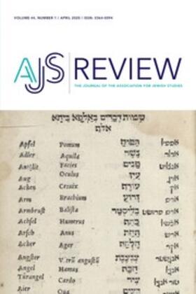 AJS Review | University of Pennsylvania Press | Zeitschrift | sack.de