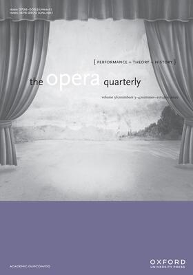  The Opera Quarterly | Zeitschrift |  Sack Fachmedien