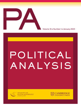  Political Analysis | Zeitschrift |  Sack Fachmedien