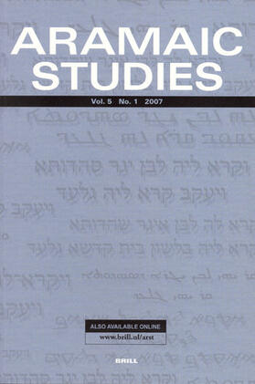 Aramaic Studies | Brill | Zeitschrift | sack.de