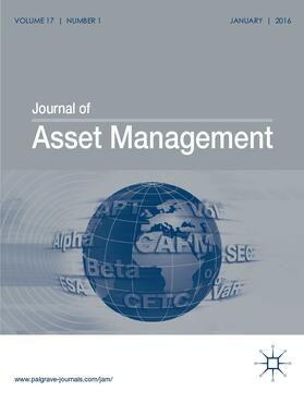 Editors: M. de Jong / D. diBartolomeo |  Journal of Asset Management | Zeitschrift |  Sack Fachmedien