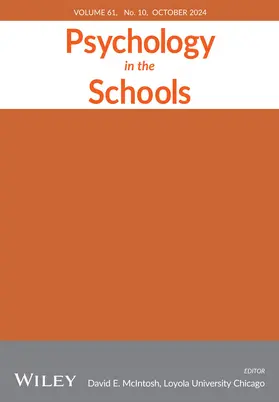  Psychology in the Schools | Zeitschrift |  Sack Fachmedien