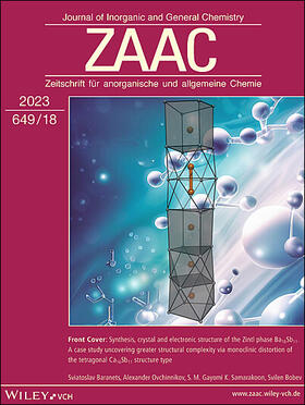 Wiley-VCH Verlag GmbH & Co. KGaA |  ZAAC - Zeitschrift für Anorganische und Allgemeine Chemie - Journal of Inorganic and General Chemistry | Zeitschrift |  Sack Fachmedien