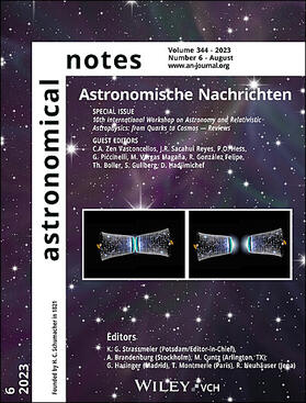 Editor-in-Chief: K. G. Strassmeier / Editors: A. Brandenburg, M. Cuntz, G. Hasinger, T. Montmerle, R. Neuhäuser |  Astronomical Notes | Zeitschrift |  Sack Fachmedien