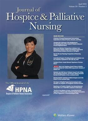  Journal of Hospice & Palliative Nursing | Zeitschrift |  Sack Fachmedien