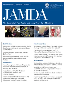  Journal of the American Medical Directors Association | Zeitschrift |  Sack Fachmedien