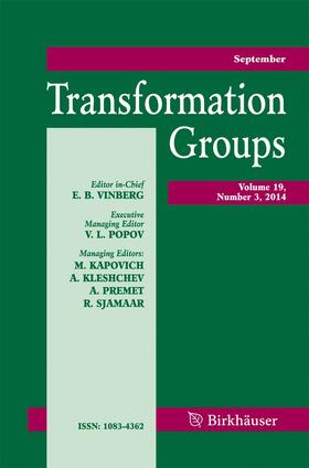  Transformation Groups | Zeitschrift |  Sack Fachmedien