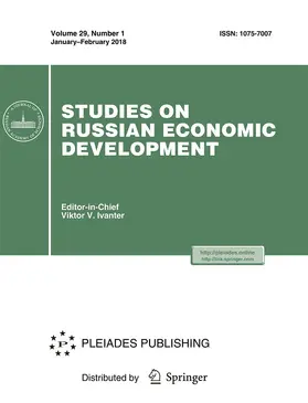 Editor-in-Chief: Viktor Ivanter |  Studies on Russian Economic Development | Zeitschrift |  Sack Fachmedien