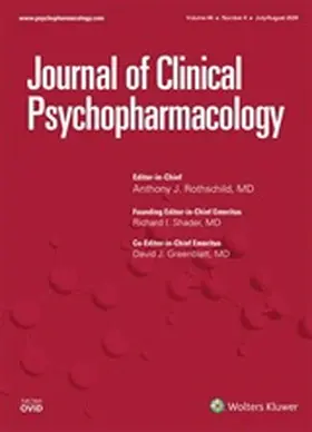  Journal of Clinical Psychopharmacology | Zeitschrift |  Sack Fachmedien