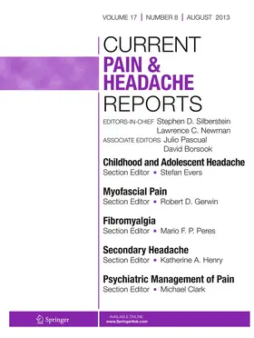  Current Pain and Headache Reports | Zeitschrift |  Sack Fachmedien