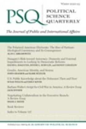  Political Science Quarterly | Zeitschrift |  Sack Fachmedien