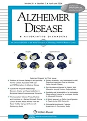  Alzheimer Disease & Associated Disorders | Zeitschrift |  Sack Fachmedien