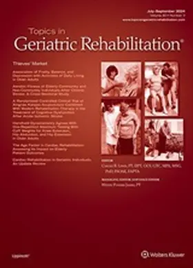  Topics in Geriatric Rehabilitation | Zeitschrift |  Sack Fachmedien