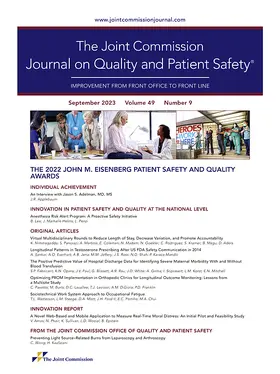  The Joint Commission Journal on Quality and Patient Safety | Zeitschrift |  Sack Fachmedien