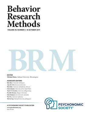  Behavior Research Methods | Zeitschrift |  Sack Fachmedien