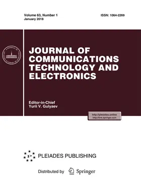 Editor-in-Chief: Yurii V. Gulyaev |  Journal of Communications Technology and Electronics | Zeitschrift |  Sack Fachmedien