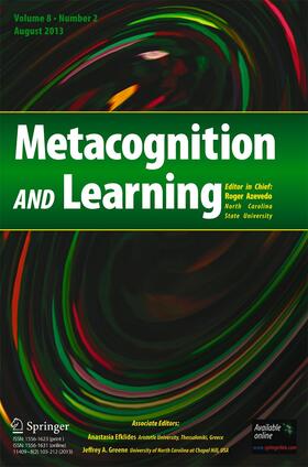 Editor-in-Chief: Roger Azevedo |  Metacognition and Learning | Zeitschrift |  Sack Fachmedien