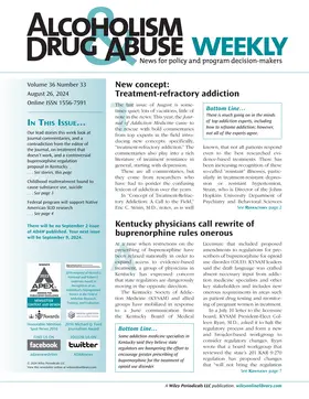  Alcoholism & Drug Abuse Weekly | Zeitschrift |  Sack Fachmedien