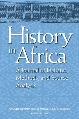  History in Africa | Zeitschrift |  Sack Fachmedien