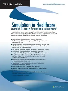  Simulation in Healthcare | Zeitschrift |  Sack Fachmedien