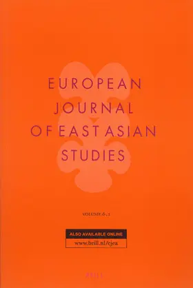  European Journal of East Asian Studies | Zeitschrift |  Sack Fachmedien