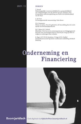  Onderneming en Financiering | Zeitschrift |  Sack Fachmedien