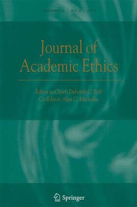 Editor-in-Chief: Deborah C. Poff CM, PhD |  Journal of Academic Ethics | Zeitschrift |  Sack Fachmedien