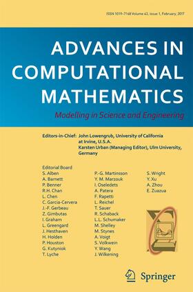 Editor-in-Chief: A. Barnett / K. Urban |  Advances in Computational Mathematics | Zeitschrift |  Sack Fachmedien